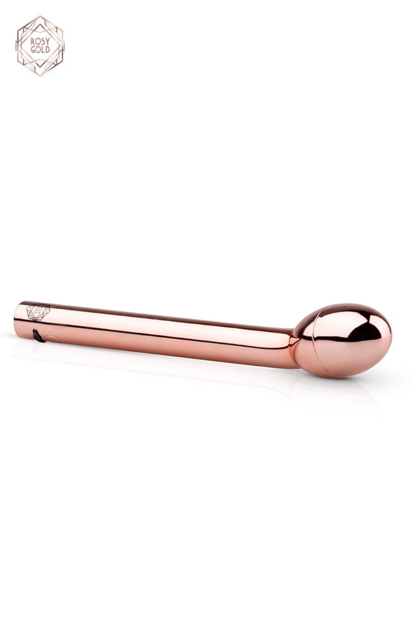 Vibro courbé stimulation spécial point G 21cm insérables - Rosy Gold