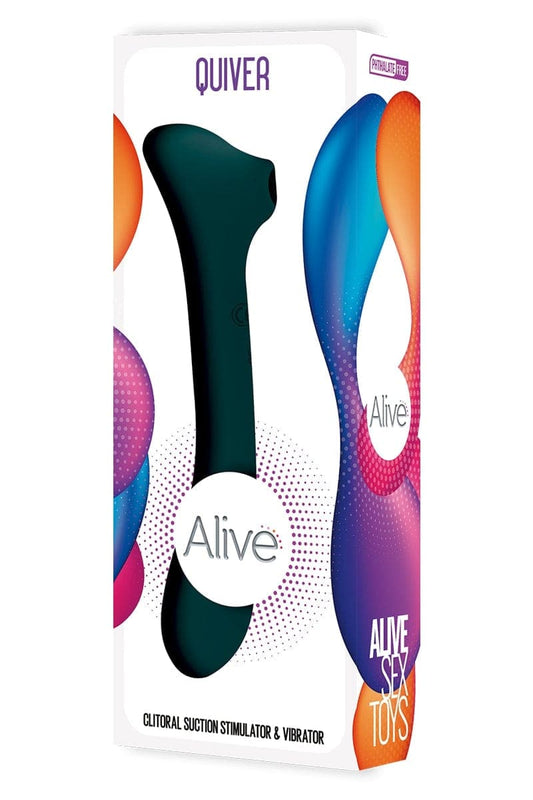 Vibro pour femme stimulation vaginal + clitoridienne Quiver vert - Alive