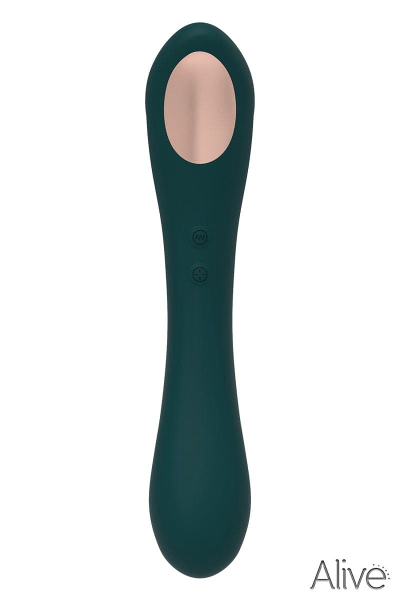 Vibro pour femme stimulation vaginal + clitoridienne Quiver vert - Alive