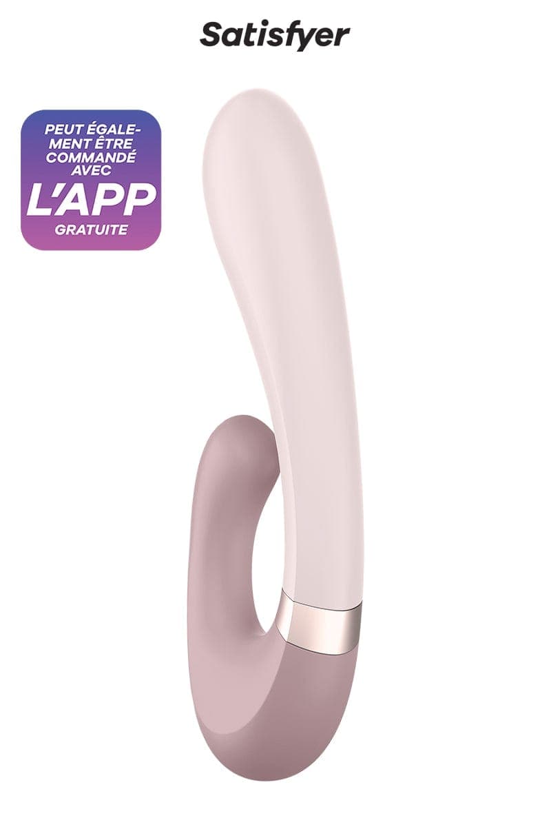 Vibro Rabbit chauffant double stimulation Heat Wave beige - Satisfyer