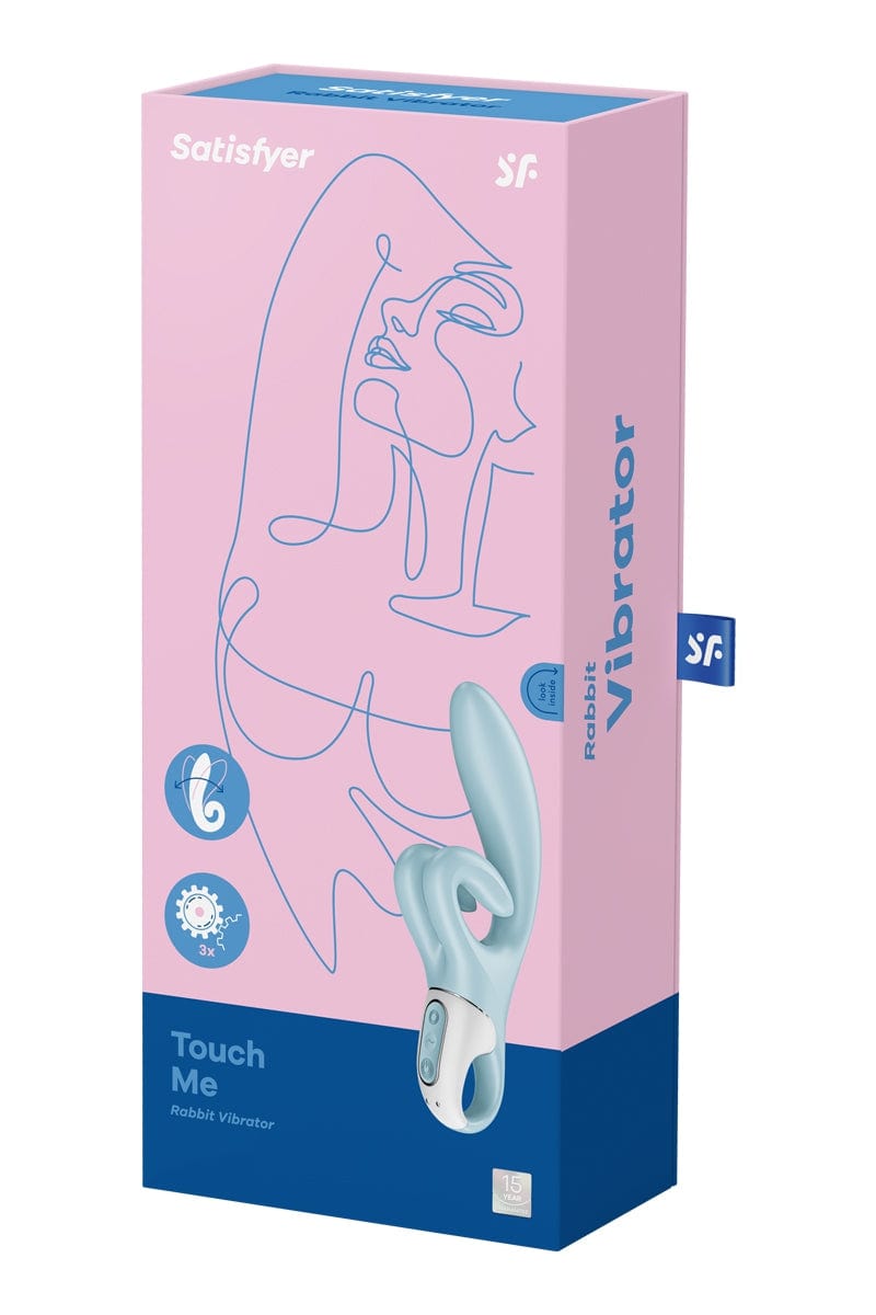 Vibro rabbit flexible Touch Me bleu 21cm - Satisfyer