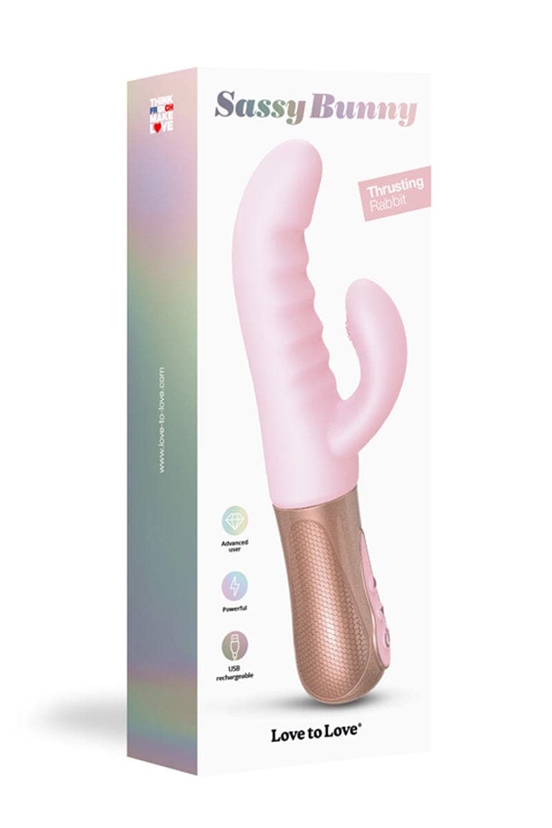 Vibro rabbit rechargeable point G clitoris Sassy Bunny rose - Love to Love