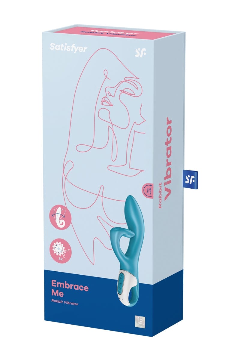 Vibro rabbit stimulateur clitoris Embrace Me Bleu 21cm - Satisfyer