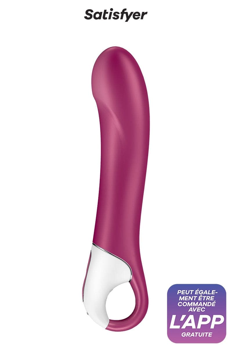 Vibromasseur chauffant connecté en silicone Big Heat 22cm - Satisfyer