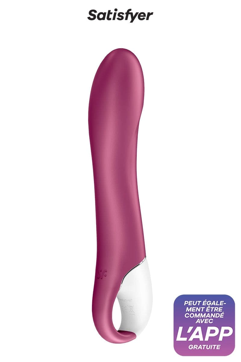 Vibromasseur chauffant connecté en silicone Big Heat 22cm - Satisfyer