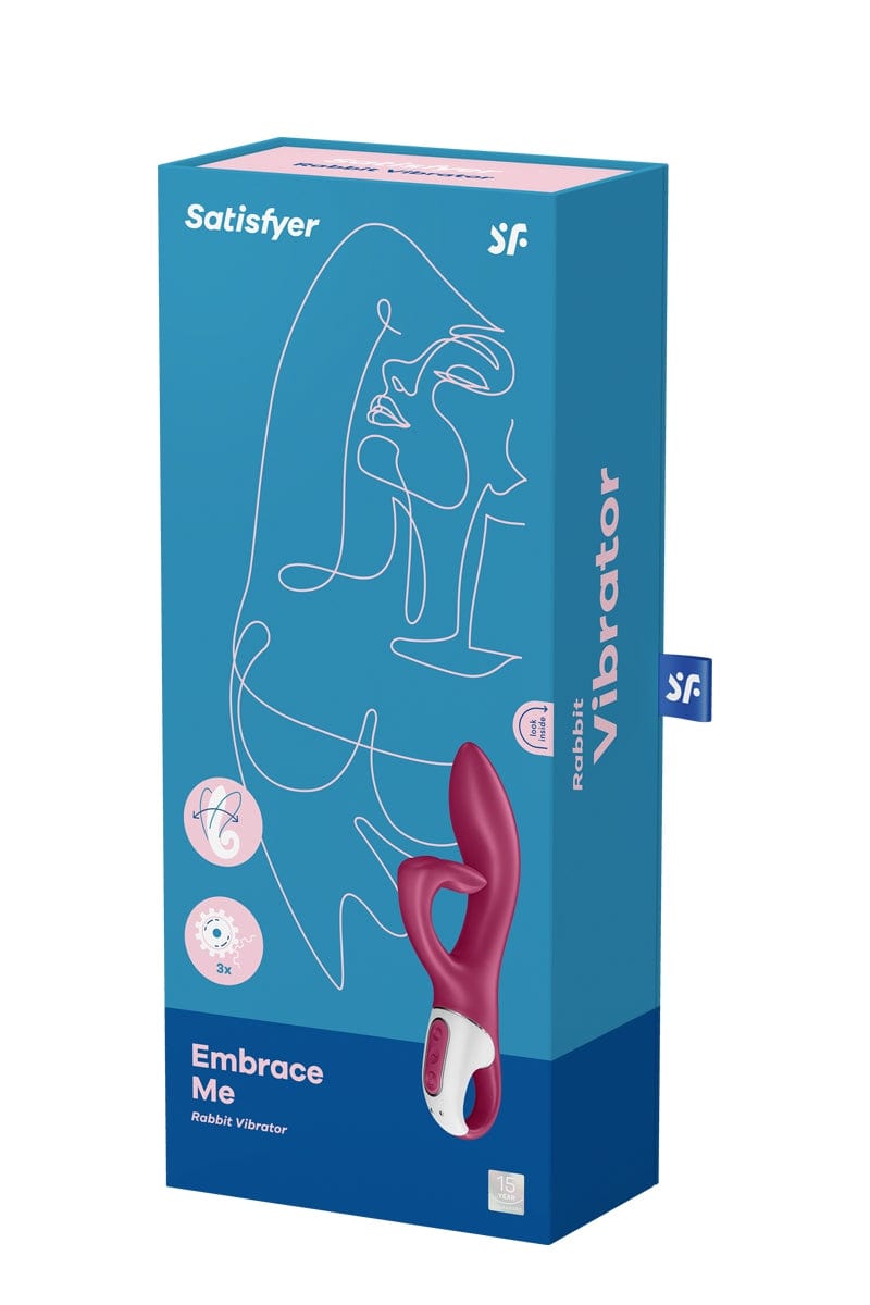Vibromasseur clitoridien étanche Rabbit Embrace Me Bordeaux - Satisfyer