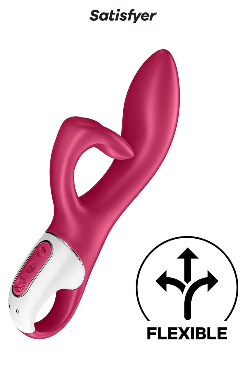 Vibromasseur clitoridien étanche Rabbit Embrace Me Bordeaux - Satisfyer