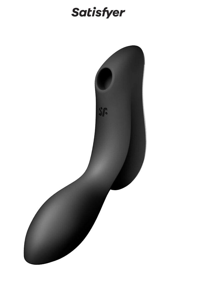 Vibromasseur double stimulation rechargeable et étanche Curvy Trinity 2 noir - Satisfyer