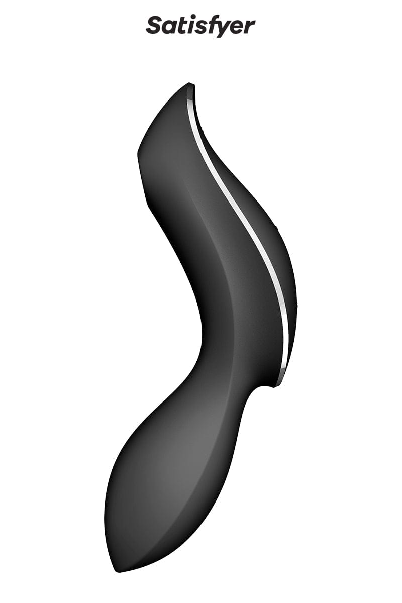 Vibromasseur double stimulation rechargeable et étanche Curvy Trinity 2 noir - Satisfyer