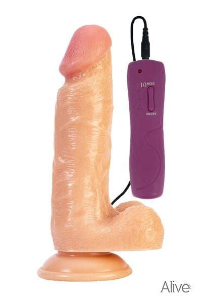 Vibromasseur pénis couleur chair réaliste taille idéale Léo 17cm - Alive