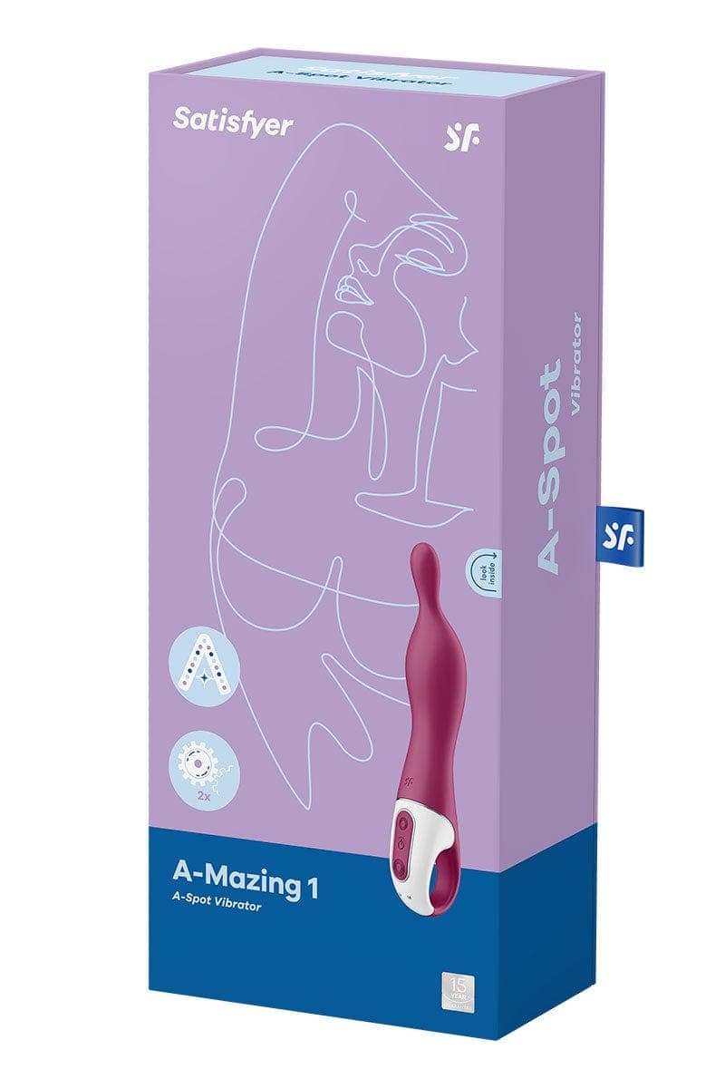 Vibromasseur puissant A-Mazing 1 rechargeable et étanche Bordeaux - Satisfyer