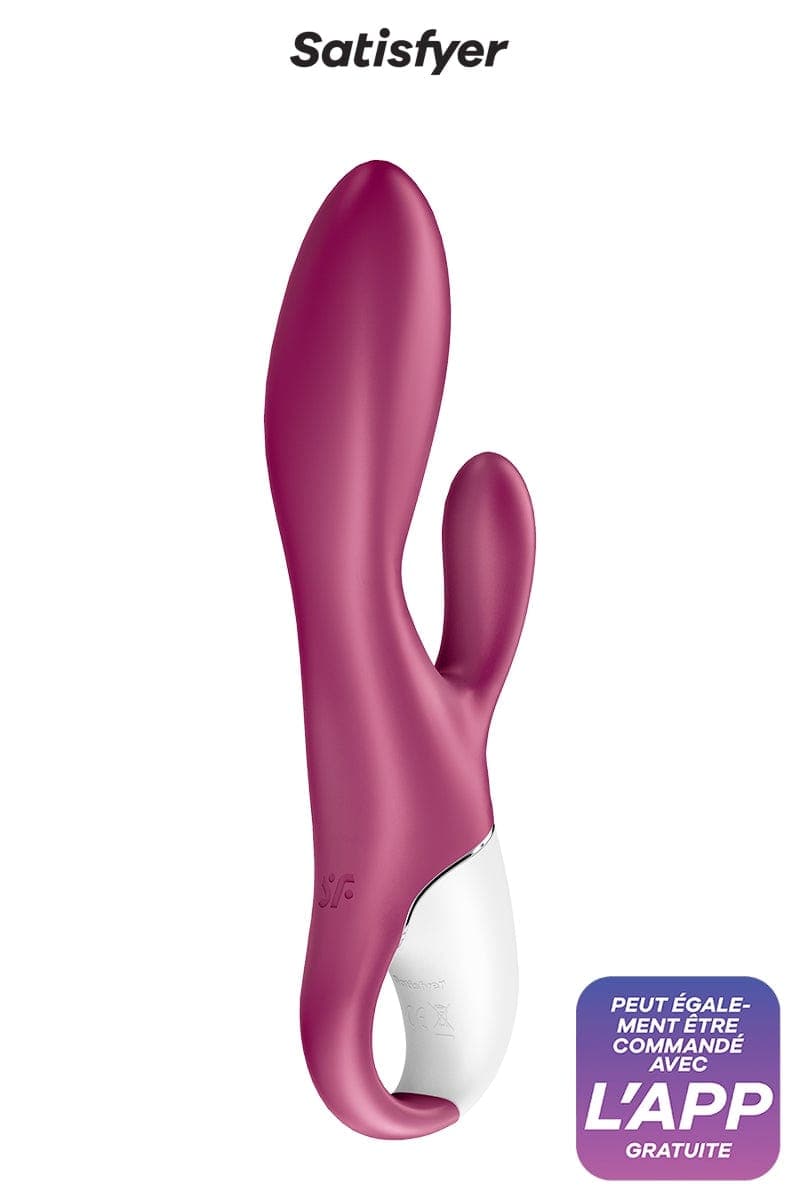 Vibromasseur Rabbit connecté chauffant 40° Heated Affair 20cm - Satisfyer