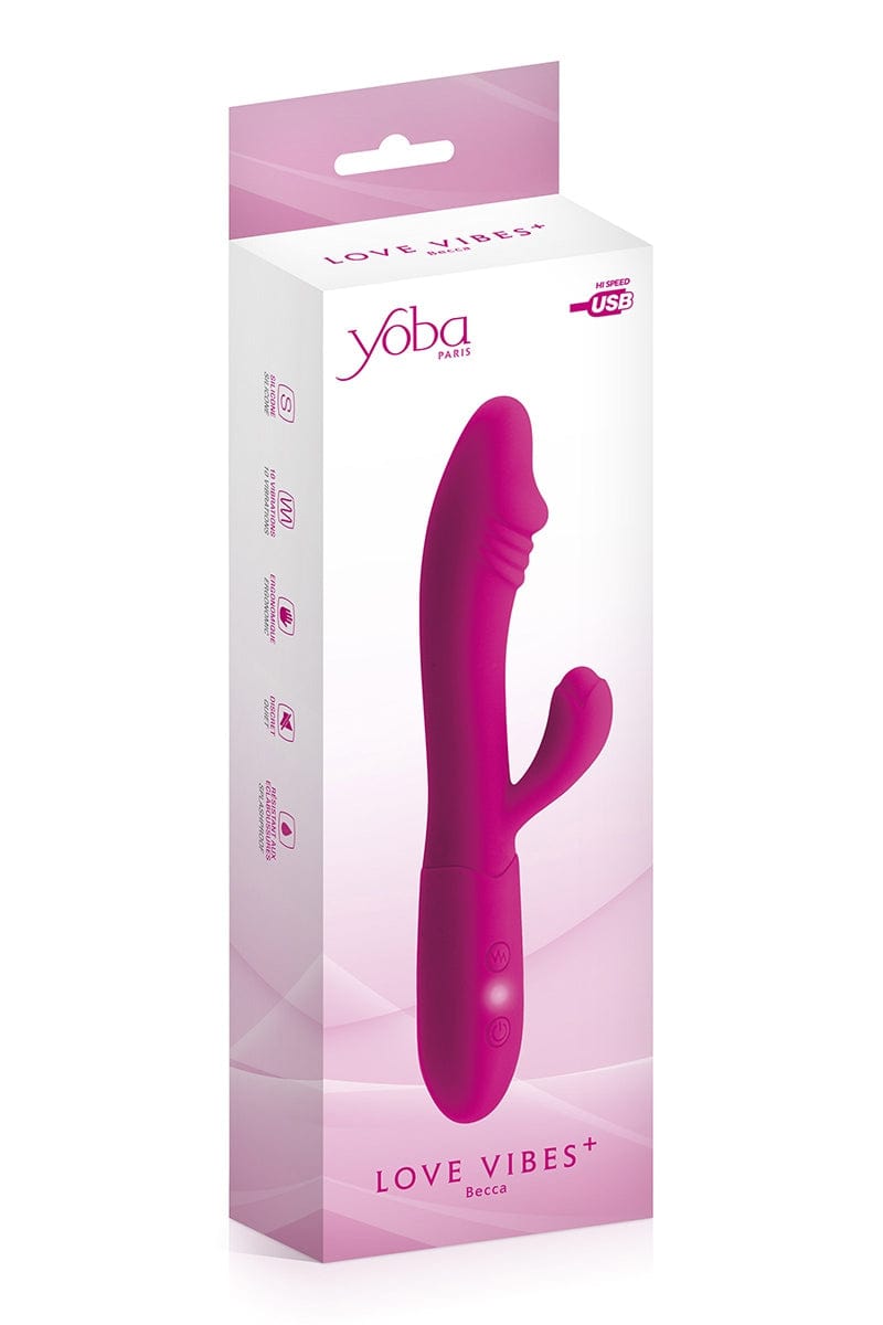 Vibromasseur rabbit incurvé 10 modes de vibraton Becca - Yoba