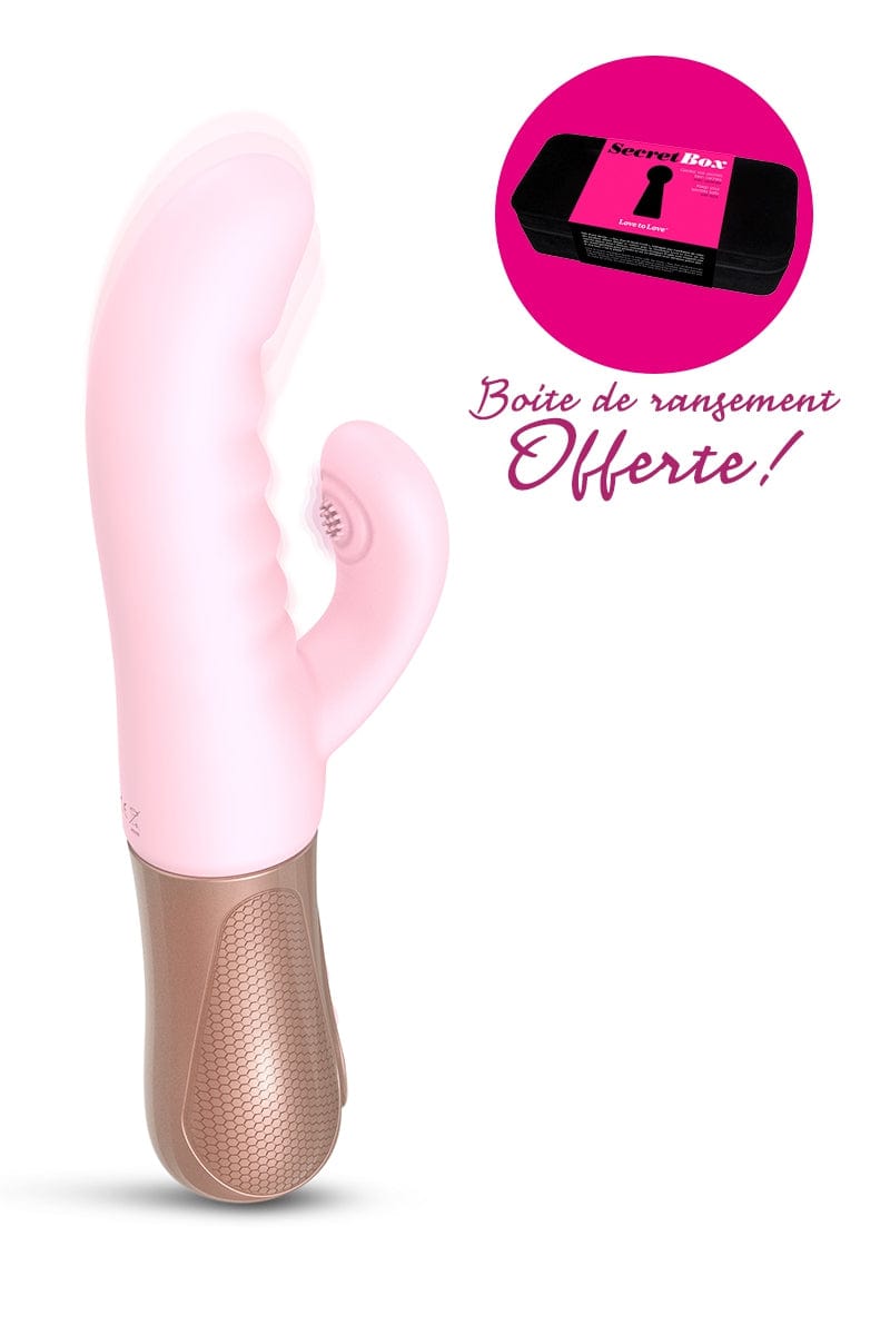 Vibromasseur rabbit Sassy Bunny va et vient rose + Secret Box offerte - Love to Love