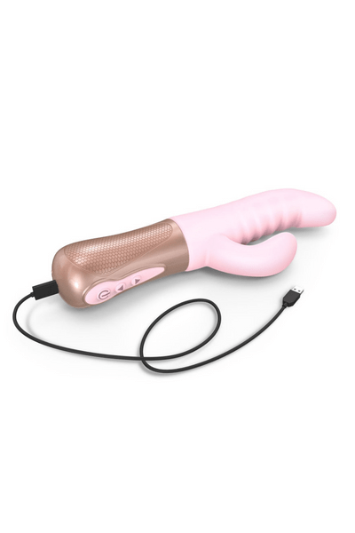 Vibromasseur rabbit Sassy Bunny va et vient rose + Secret Box offerte - Love to Love
