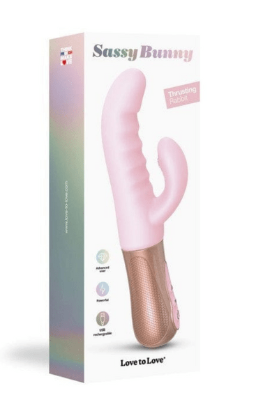 Vibromasseur rabbit Sassy Bunny va et vient rose + Secret Box offerte - Love to Love