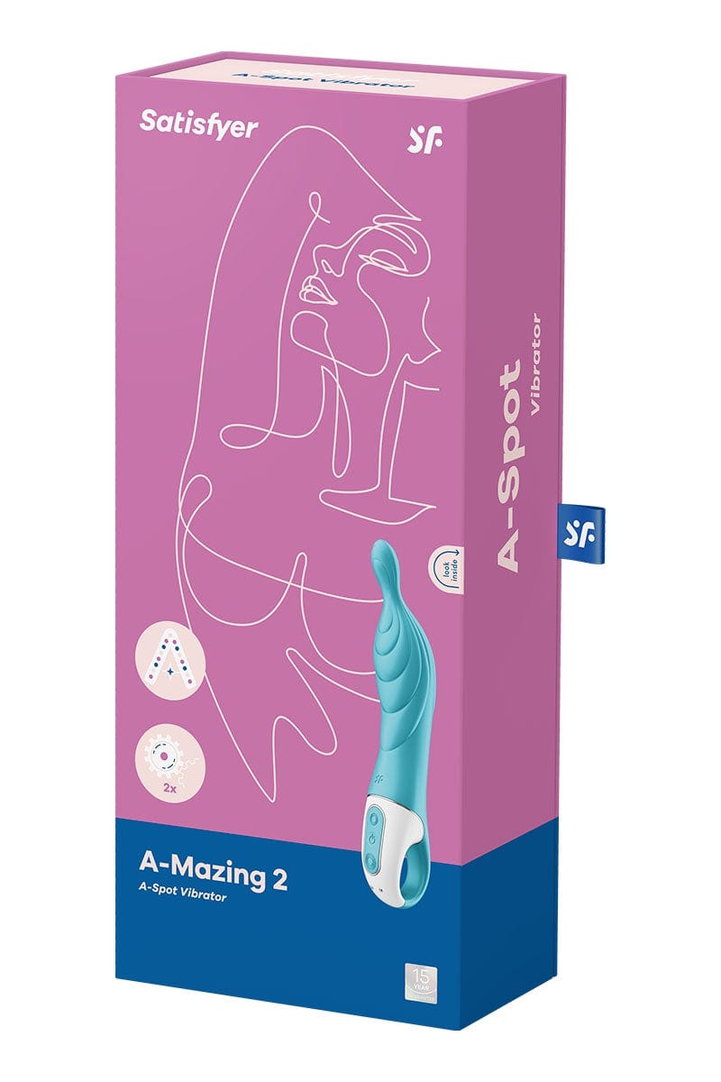 Vibromasseur rechargeable en silicone point A A-Mazing 2 Turquoise - Satisfyer