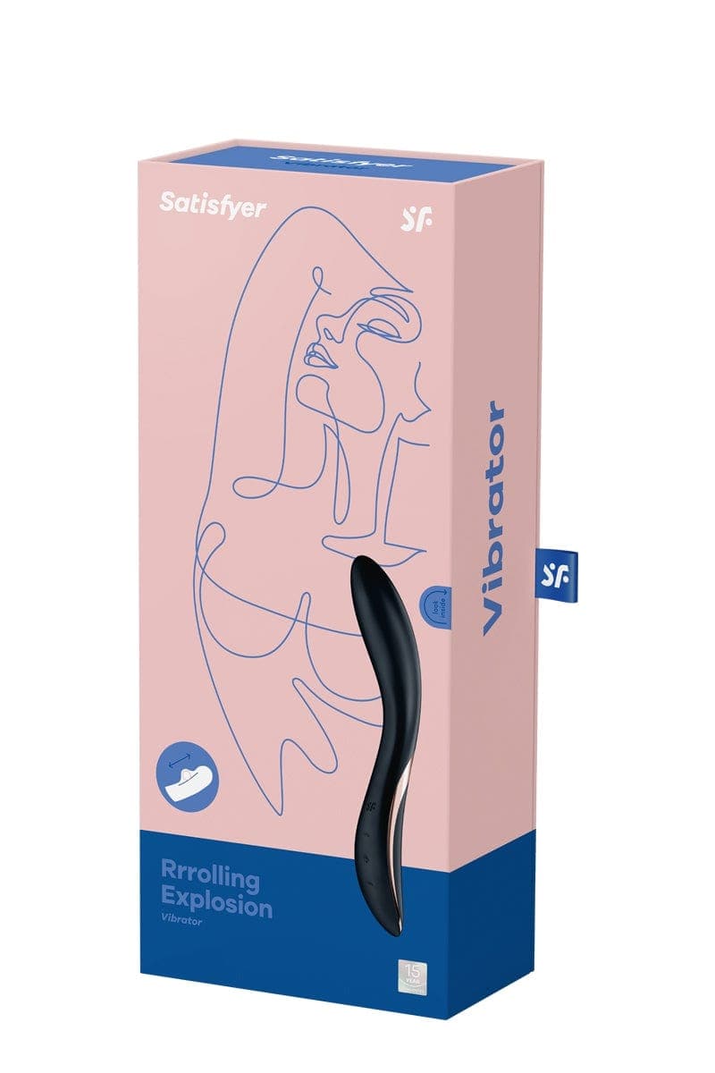 Vibromasseur stimulation point G Rrrolling Explosion noir 12 modes de vibration - Satisfyer