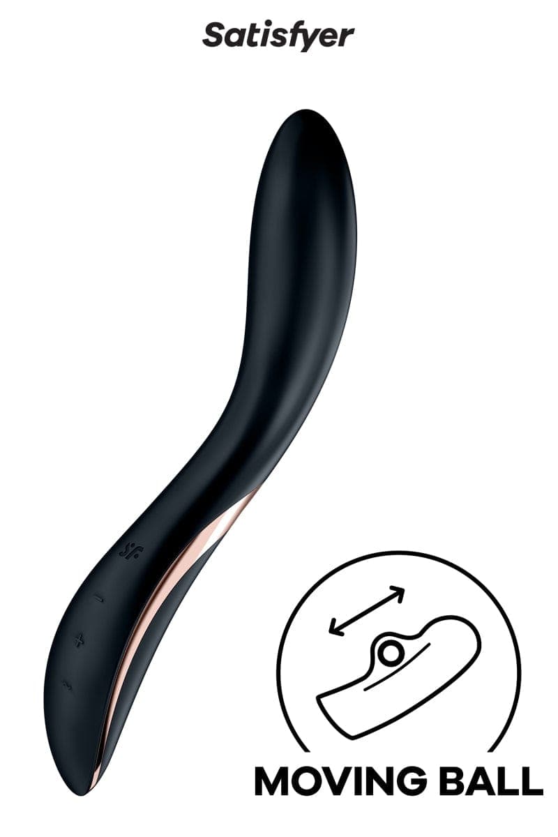 Vibromasseur stimulation point G Rrrolling Explosion noir 12 modes de vibration - Satisfyer