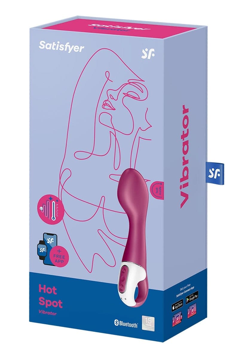 Vibromasseur stimulation vaginale chauffant Hot spot 21cm - Satisfyer