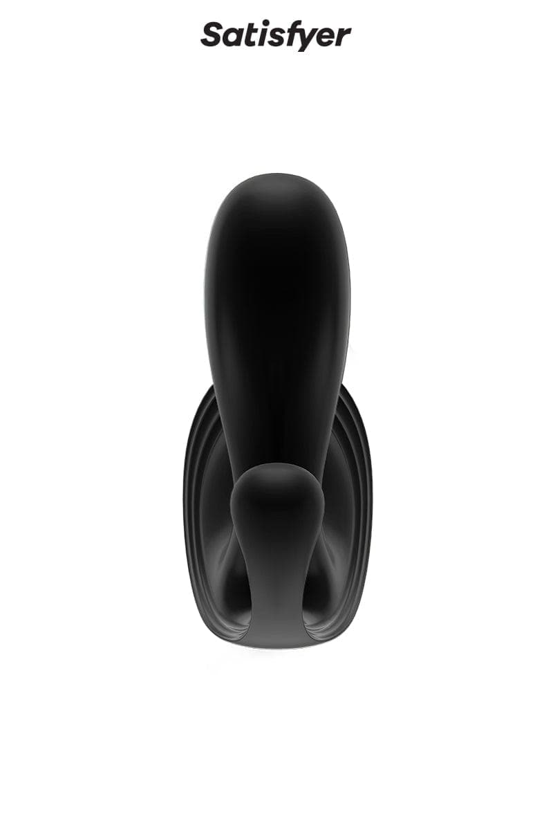 Vibromasseur strié triple stimulation Top Secret+ noir 10cm - Satisfyer