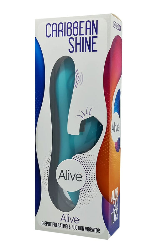 Vibrorabbit stimulation vagin clitoris et point G Caribbean Shine bleu - Alive