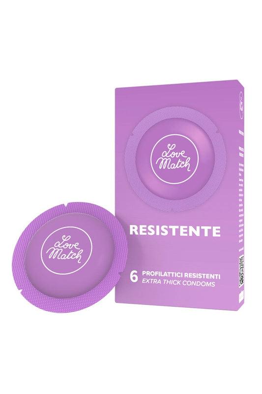 Boîte 6 préservatifs lubrifiés et résistants - Love Match