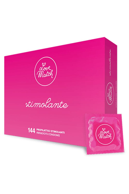 Boîte de 144 préservatifs texturés - Love Match