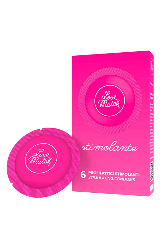 Boîte de 6 préservatifs texturés - Love Match