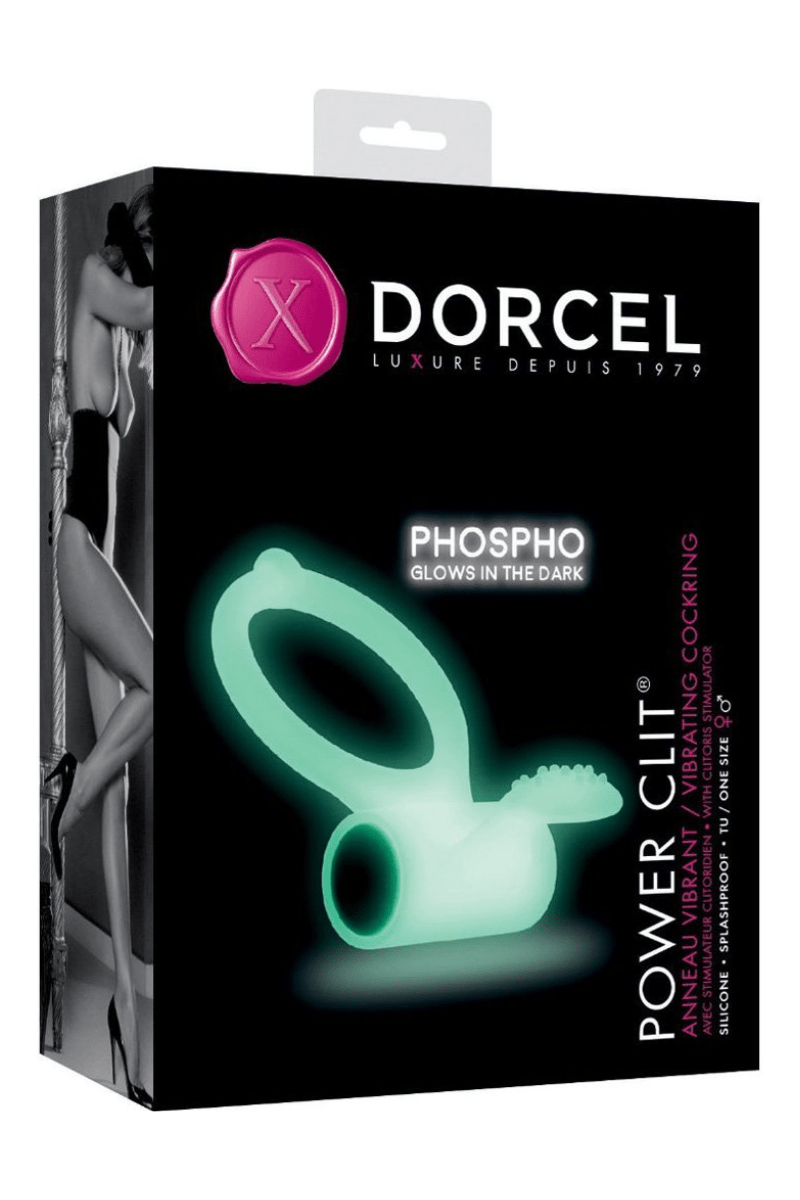 Cockring vibrant en silicone phosphorescent Power Clit Phospho - Dorcel