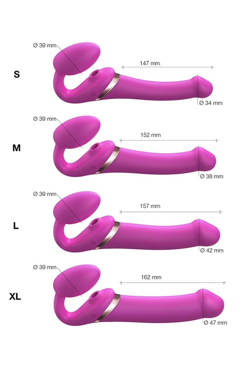 Gode ceinture anatomique Multi Orgasm Fuchsia M - Strap-on-me