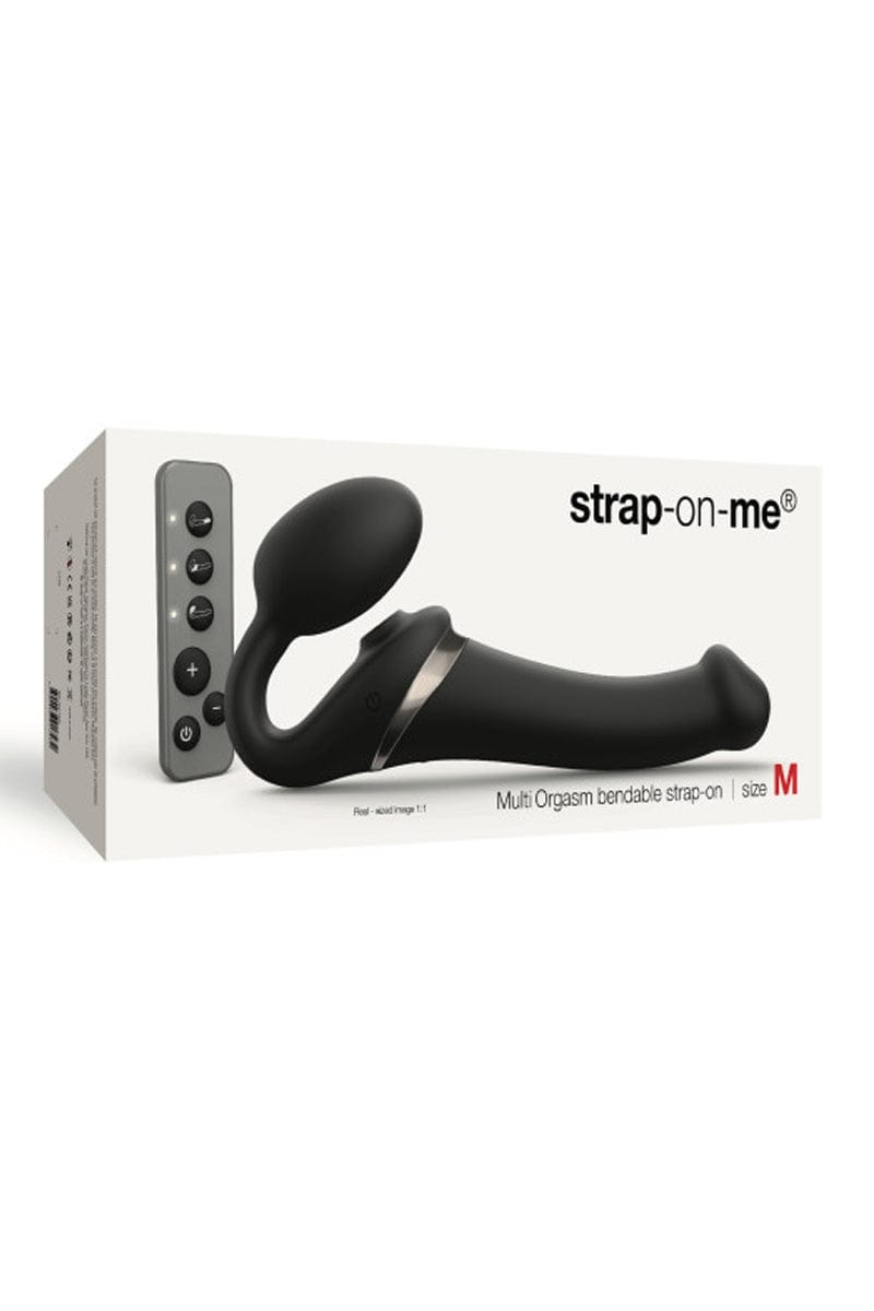 Gode ceinture anatomique Multi Orgasm Noir M - Strap-on-me