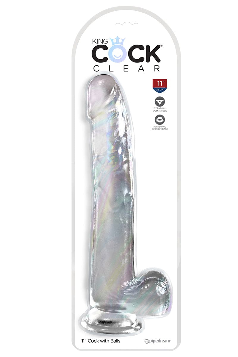 Gode XXL réaliste 30,5 x 5,1 cm Clear King Cock - Pipedream