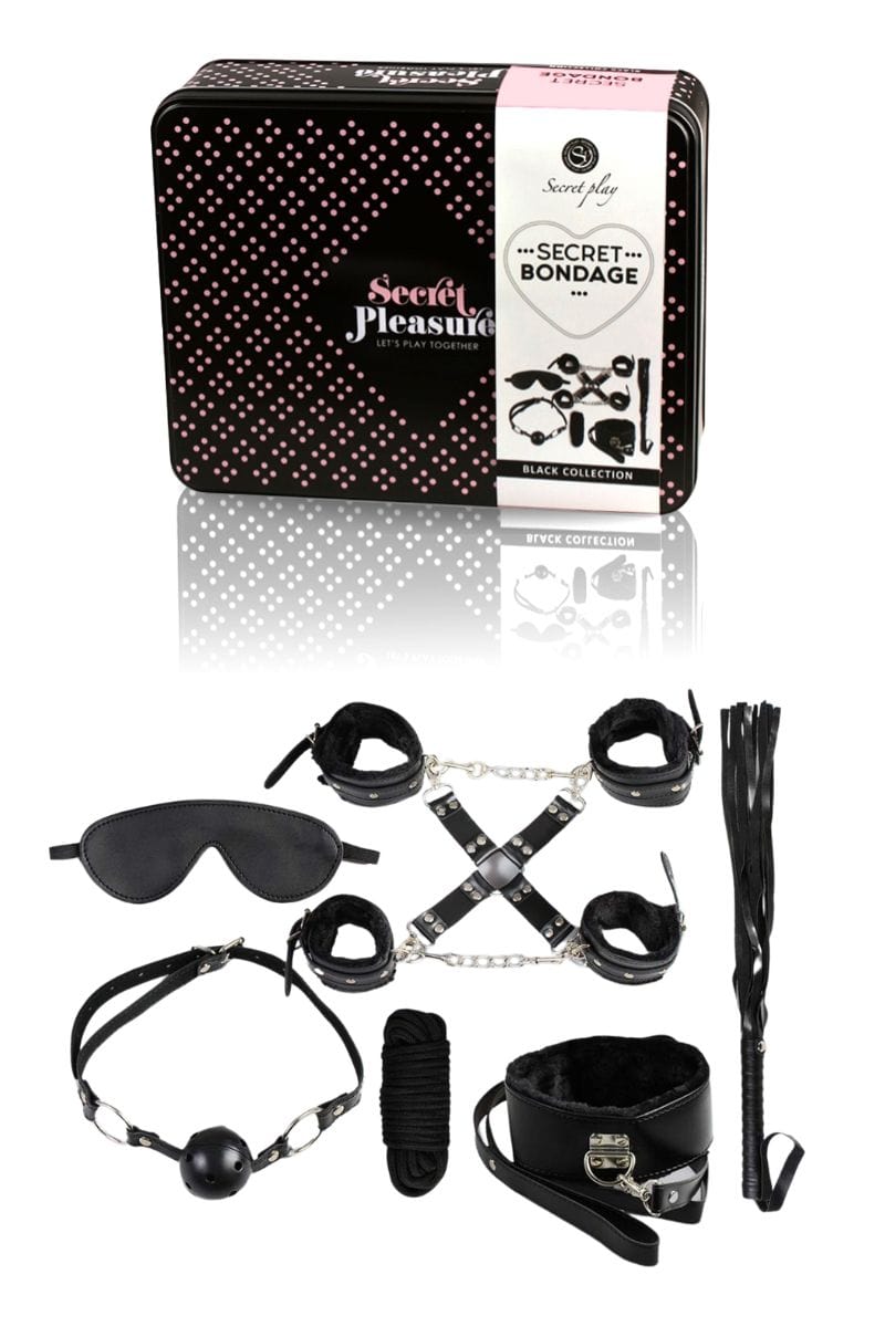 Kit 8 accessoires BDSM noir - Secret Play – Only Love