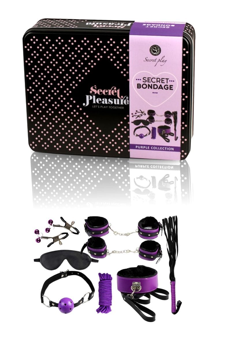 Kit 8 accessoires BDSM violet - Secret Play