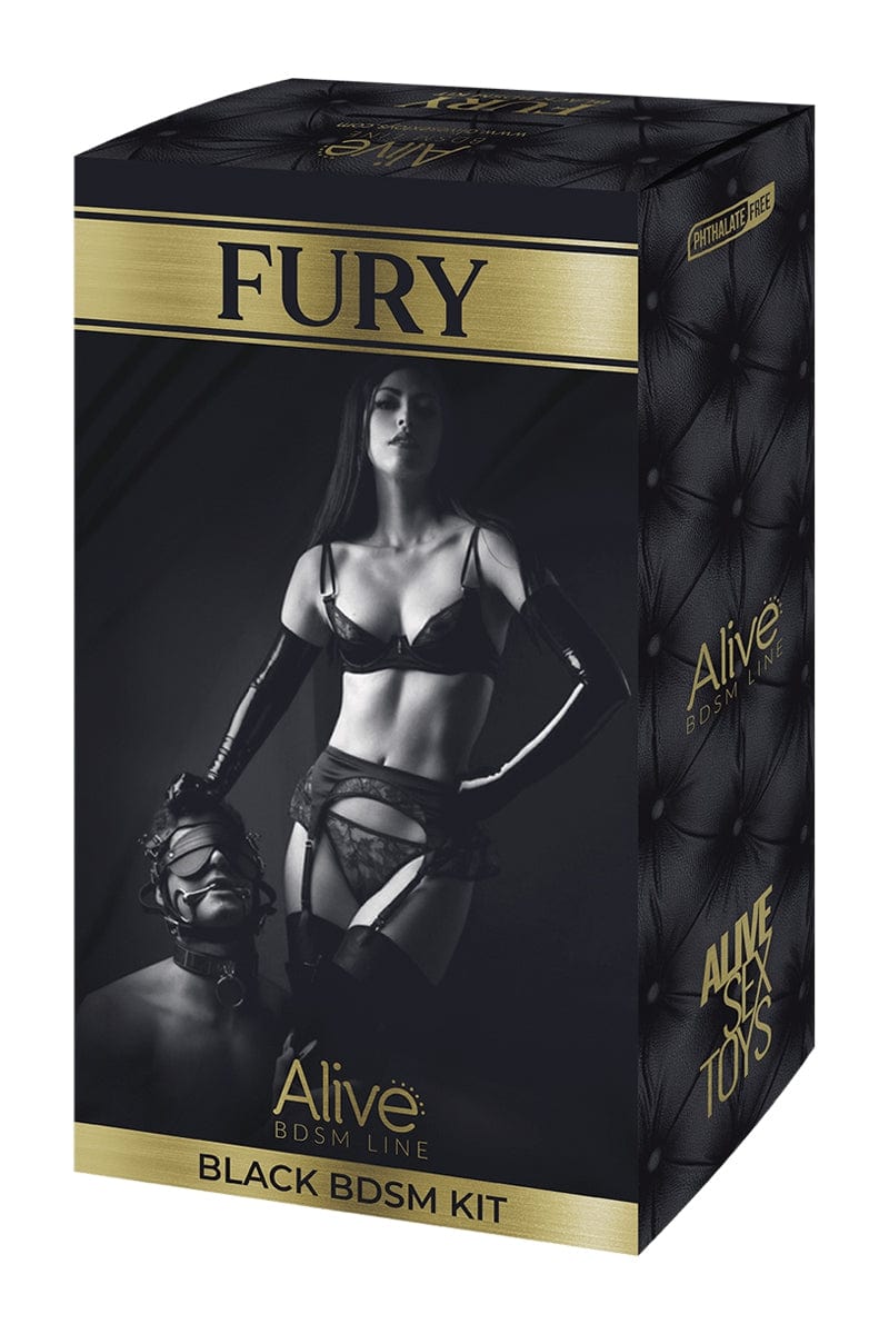 Kit accessoires BDSM Fury noir - Alive