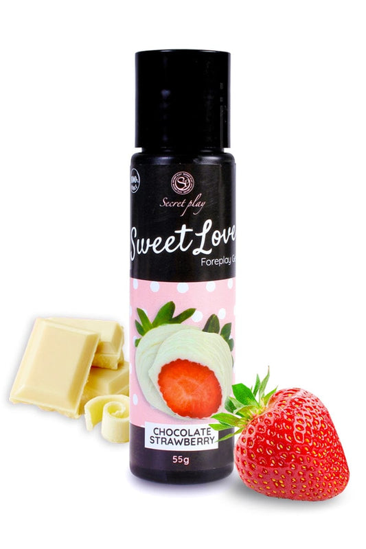 Lubrifiant comestible spécial préliminaire fraise & chocolat blanc 60ml - Secret Play