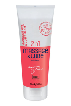 Lubrifiant et massage 2 en 1 fraise - HOT