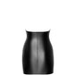 Mini robe noire dos nu Eros F311 wetlook et tulle floqué - Noir Handmade