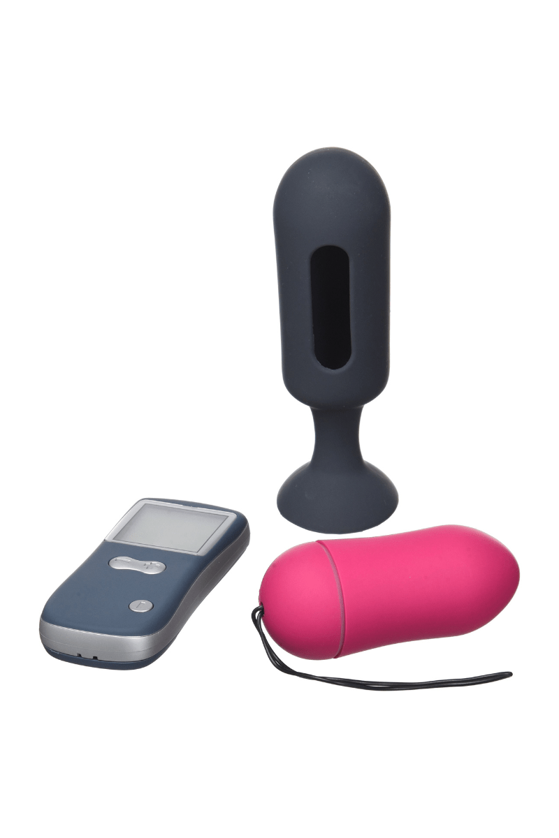 Oeuf vibrant télécommande + plug anal amovible Genius Secret Vibe - Dorcel