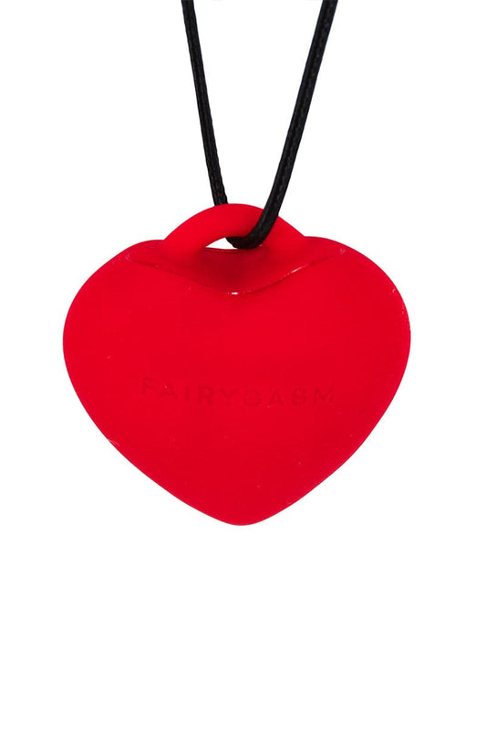 Stimulateur pendentif coeur PleasureStone rouge - FairyGasm