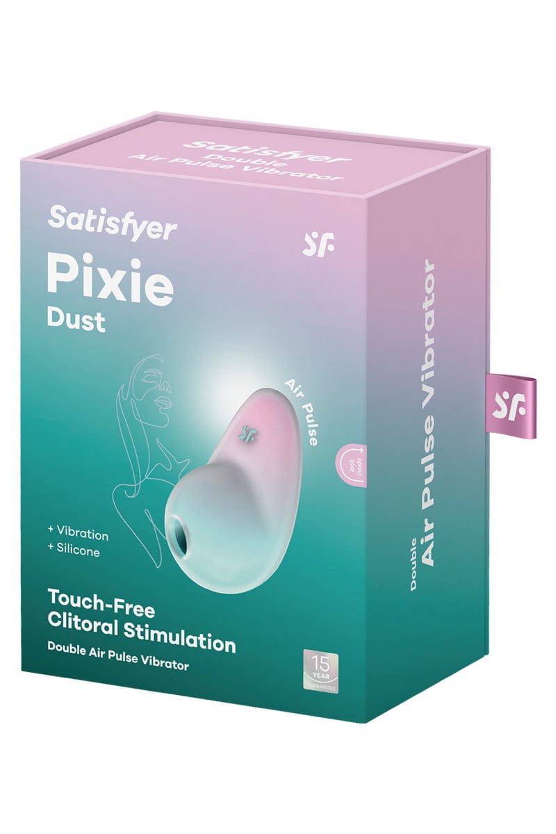 Stimulateur Pixie Dust air pulsé et vibrations rose et menthe - Satisfyer