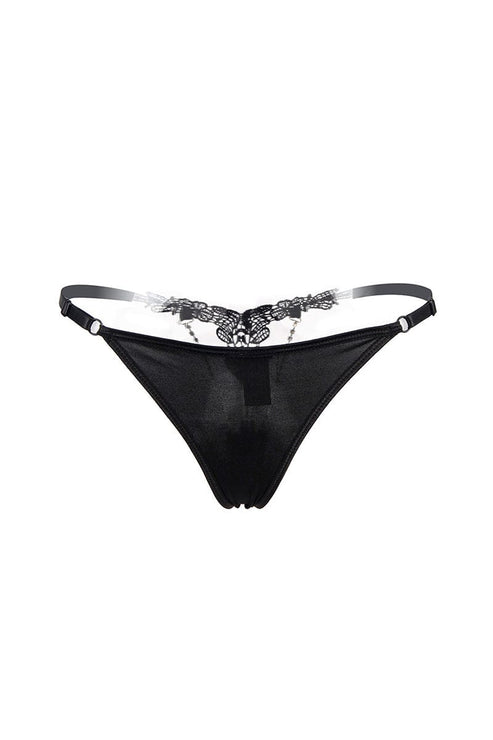 String très sexy ouvert à strass noir - Paris Hollywood – Only Love