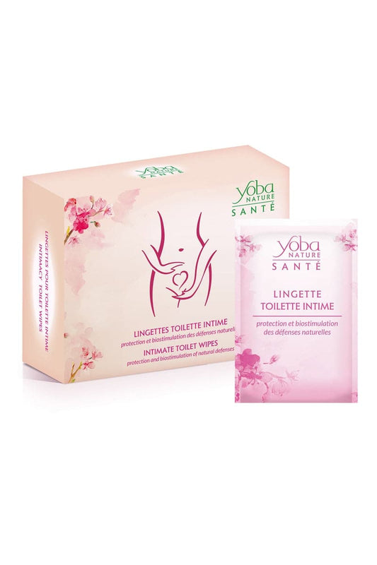 20 lingettes intimes douces et rafraîchissantes protection vaginale - Yoba