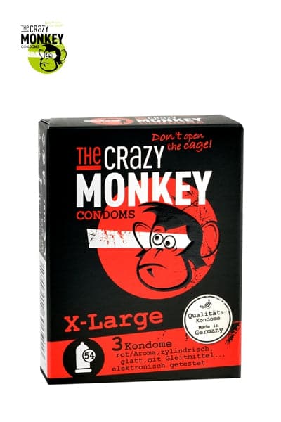 3 Préservatifs Crazy Monkey X-Large