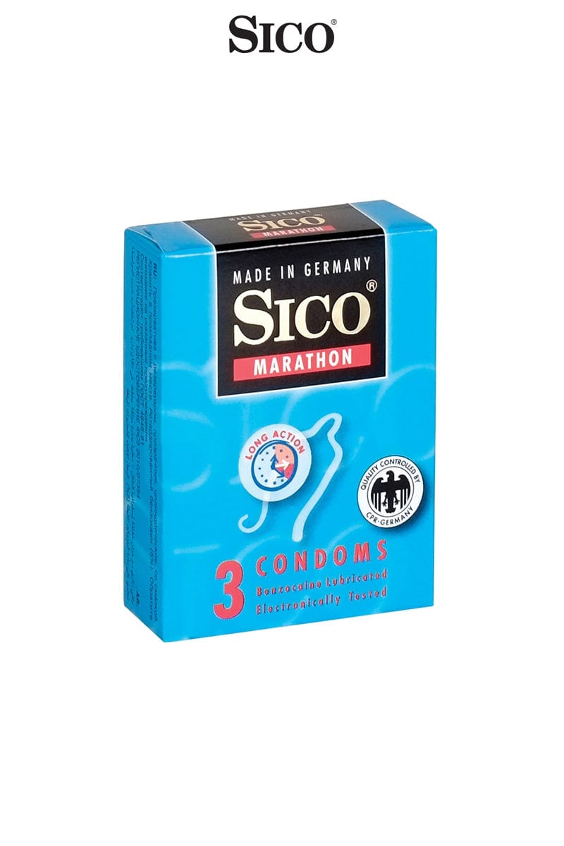 3 préservatifs Sico MARATHON