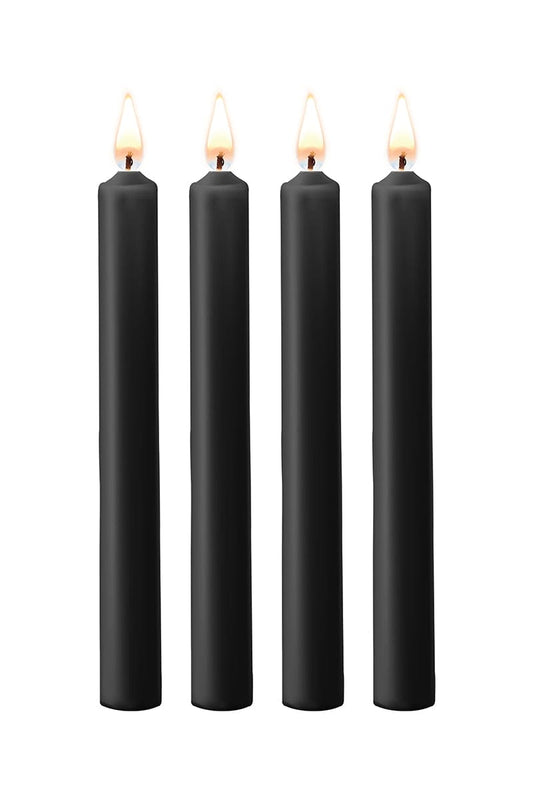 4 bougies basse températures noires Large pour jeux BDSM- Ouch!