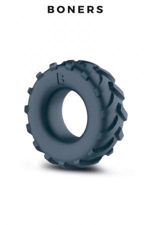 Anneau de pénis en forme de pneu en silicone doux et flexible - Boners