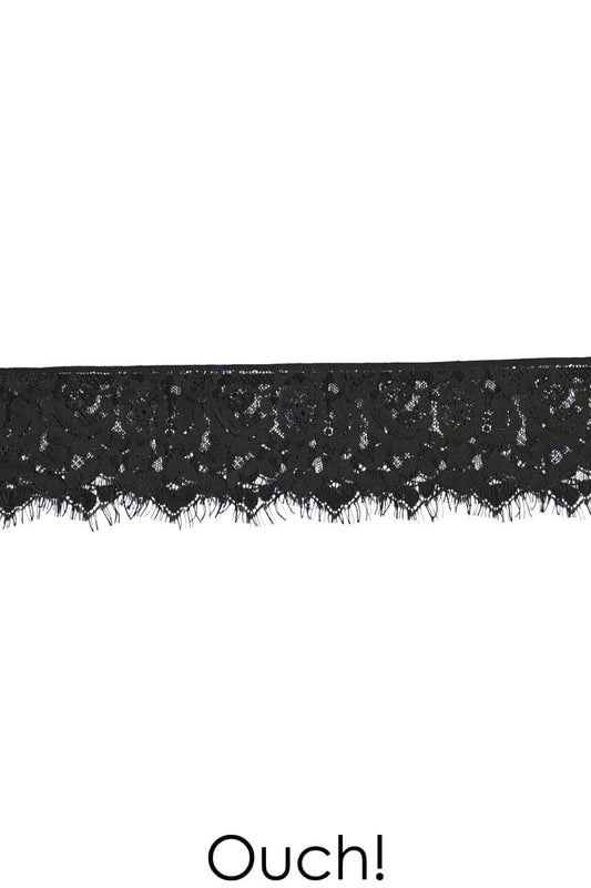 Bandeau en dentelle noir érotique Mystere Lace Mask 105 x 17cm - Ouch!