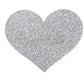 Bijoux de seins coeur en argent auto adhésif réutilisable Flash - Bijoux Indiscrets